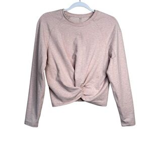 Lululemon Tuck & Gather Pullover Heathered Mod Faint Coral Pink Size 6